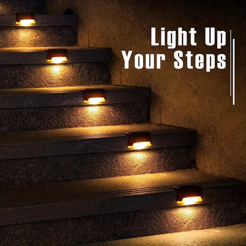 Solar Deck Lights | Waterproof Stair Rail Lights for Garden, Fence, Balcony, and Landscape Steps